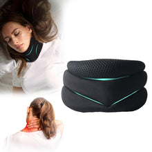 Carregar imagem no visualizador da galeria, Colar cervical de espuma aprimorado para alívio da dor e pressão na coluna vertebral, com suporte ajustável para o pescoço.