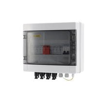 Carregar imagem no visualizador da galeria, Caja combinadora fotovoltaica Solar con protección contra rayos, 4 entradas, 1 salida, fusible CC 600V, MCB SPD, caja impermeabl