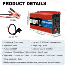 Carregar imagem no visualizador da galeria, 6000W Solar System Complete Kit 12V To 110V/220V 100A Controller 300W Panel Off-Grid Inverter System for Home/Camping Backup