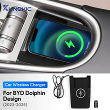 Carregar imagem no visualizador da galeria, For BYD Dolphin 2023 2024 2025 Mobile Phone Fast Charging Holder 15W Charger Board Car Wireless Charger