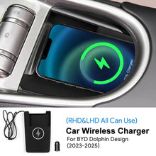 Carregar imagem no visualizador da galeria, For BYD Dolphin 2023 2024 2025 Mobile Phone Fast Charging Holder 15W Charger Board Car Wireless Charger