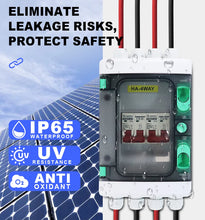 Carregar imagem no visualizador da galeria, VaneAims DC Circuit Breaker Box with UV-Proof Cover Electrical Power Distribution Box 2 in 2 Out PV Solar Disconnect Switch Box