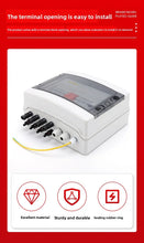 Carregar imagem no visualizador da galeria, Caja combinadora fotovoltaica Solar con protección contra rayos, 4 entradas, 1 salida, fusible CC 600V, MCB SPD, caja impermeabl