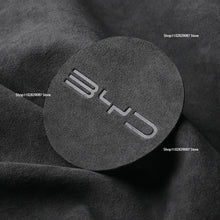 Carregar imagem no visualizador da galeria, For BYD Atto 1 3 dolphin Yuan PLus 2023 Car Steering Wheel Center Sticker Suede Leather Cover Auto Accessories