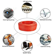 Carregar imagem no visualizador da galeria, Solar Panel Electrical Wire Red Black Heat Resistant Silicone Cable 24 22 20 18 16 14 12 10 8 6 4 awg gauge for Car Auto Battery