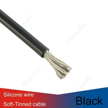 Carregar imagem no visualizador da galeria, Silicone Cable Solar Panel Electrical Wire Heat Resistant Red Black 24 22 20 18 16 14 12 10 8 6 4 awg gauge for Car Auto Battery