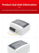 Carregar imagem no visualizador da galeria, Caja combinadora fotovoltaica Solar con protección contra rayos, 4 entradas, 1 salida, fusible CC 600V, MCB SPD, caja impermeabl