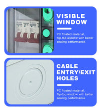 Carregar imagem no visualizador da galeria, VaneAims DC Circuit Breaker Box with UV-Proof Cover Electrical Power Distribution Box 2 in 2 Out PV Solar Disconnect Switch Box
