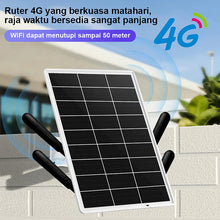 Carregar imagem no visualizador da galeria, Solar Powered 4G LTE Modem Router Solar Powered WiFi Extender 300Mbps 164FT WiFi Range 365 Day Cyclic Power Supply for Camping
