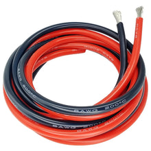 Carregar imagem no visualizador da galeria, Silicone Cable Solar Panel Electrical Wire Heat Resistant Red Black 24 22 20 18 16 14 12 10 8 6 4 awg gauge for Car Auto Battery