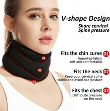 Carregar imagem no visualizador da galeria, Colar cervical de espuma aprimorado para alívio da dor e pressão na coluna vertebral, com suporte ajustável para o pescoço.