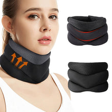 Carregar imagem no visualizador da galeria, Colar cervical de espuma aprimorado para alívio da dor e pressão na coluna vertebral, com suporte ajustável para o pescoço.