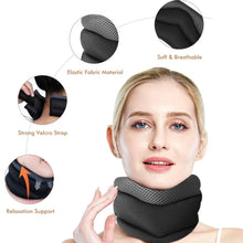 Carregar imagem no visualizador da galeria, Colar cervical de espuma aprimorado para alívio da dor e pressão na coluna vertebral, com suporte ajustável para o pescoço.
