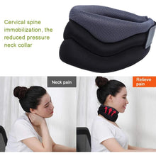 Carregar imagem no visualizador da galeria, Colar cervical de espuma aprimorado para alívio da dor e pressão na coluna vertebral, com suporte ajustável para o pescoço.

