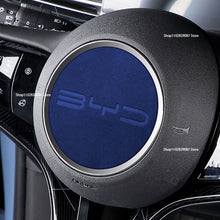 Carregar imagem no visualizador da galeria, For BYD Atto 1 3 dolphin Yuan PLus 2023 Car Steering Wheel Center Sticker Suede Leather Cover Auto Accessories
