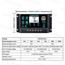 Carregar imagem no visualizador da galeria, 6000W  Solar System Complete Kit 12V To 110V/220V 100A Controller 300W Panel Off-Grid Inverter System for Home/Camping Backup
