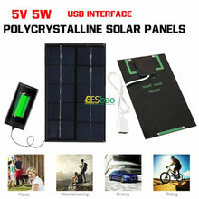 Carregar imagem no visualizador da galeria, Wholesale Solar Panel  USB Waterproof Outdoor Hiking Camping Portable Battery Mobile Phone Charging Bank Charging Panel
