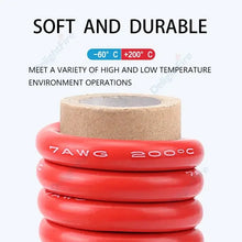 Carregar imagem no visualizador da galeria, Solar Panel Electrical Wire Red Black Heat Resistant Silicone Cable 24 22 20 18 16 14 12 10 8 6 4 awg gauge for Car Auto Battery
