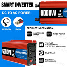 Carregar imagem no visualizador da galeria, 6000W  Solar System Complete Kit 12V To 110V/220V 100A Controller 300W Panel Off-Grid Inverter System for Home/Camping Backup
