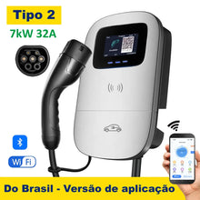 Carregar imagem no visualizador da galeria, Ships from Brazil Smart 7kW EV Charger Electric vehicle charging station Type 2 Wallbox Electric Car AC Charger 110V 127V 220V
