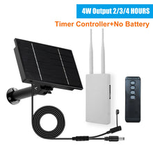 Carregar imagem no visualizador da galeria, 4G Router WIFI Wireless Outdoor 18650 Battery Solar Powerd GSM Sim Card 12V1A Solar IP Camera Security System Wireless AP Bridge
