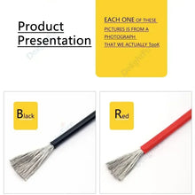 Carregar imagem no visualizador da galeria, Silicone Cable Solar Panel Electrical Wire Heat Resistant Red Black 24 22 20 18 16 14 12 10 8 6 4 awg gauge for Car Auto Battery
