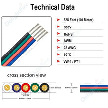 Carregar imagem no visualizador da galeria, 2 3 5 6 4Pin Electric Cable 22 20 18AWG PVC Tinned Copper Wire Electrical Wire For LED Strip Speaker Fan Lights Solar Panel DIY
