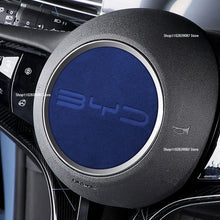 Carregar imagem no visualizador da galeria, For BYD Atto 1 3 dolphin Yuan PLus 2023 Car Steering Wheel Center Sticker Suede Leather Cover Auto Accessories
