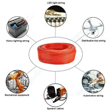 Carregar imagem no visualizador da galeria, Silicone Cable Solar Panel Electrical Wire Heat Resistant Red Black 24 22 20 18 16 14 12 10 8 6 4 awg gauge for Car Auto Battery
