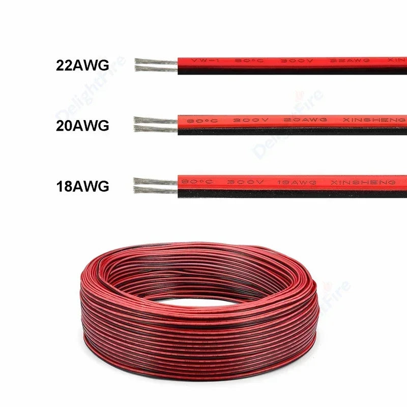 2 3 5 6 4Pin Electric Cable 22 20 18AWG PVC Tinned Copper Wire Electrical Wire For LED Strip Speaker Fan Lights Solar Panel DIY