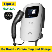 Carregar imagem no visualizador da galeria, Ships from Brazil Smart 7kW EV Charger Electric vehicle charging station Type 2 Wallbox Electric Car AC Charger 110V 127V 220V
