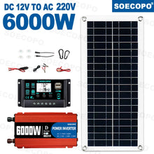 Carregar imagem no visualizador da galeria, 6000W  Solar System Complete Kit 12V To 110V/220V 100A Controller 300W Panel Off-Grid Inverter System for Home/Camping Backup
