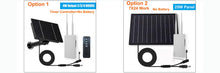 Carregar imagem no visualizador da galeria, 4G Router WIFI Wireless Outdoor 18650 Battery Solar Powerd GSM Sim Card 12V1A Solar IP Camera Security System Wireless AP Bridge
