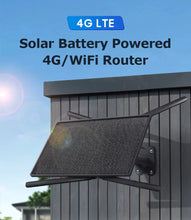 Carregar imagem no visualizador da galeria, SECTEC 4G SIM Card Solar Router 20W 20100mAh Battery with Sim Card Slot Outdoor for Trail Camera Security Cam IP66 Waterproof
