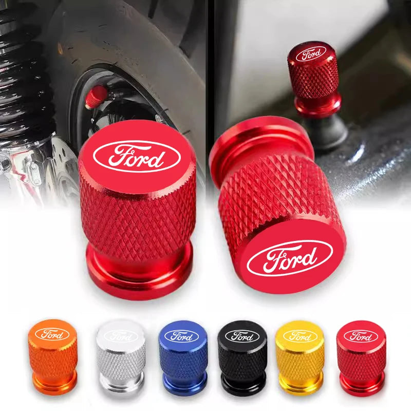 Car Tire Valve Caps Tyre Airtight Cover Dust For Ford B-Max cmax smax KA st line Galaxy Explorer Expedition Mondeo Accessories