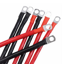 Carregar imagem no visualizador da galeria, Battery Inverter Cable Set 8/ 6/4AWG with Terminals 20/30/40/50/60/100CM Stranded RV Copper Cord Solar Power Connection Wire

