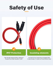 Carregar imagem no visualizador da galeria, XT60 Solar Cable 12AWG PV Extension Wire with XT60 Connector for Solar Panel Power System Drone ﻿
