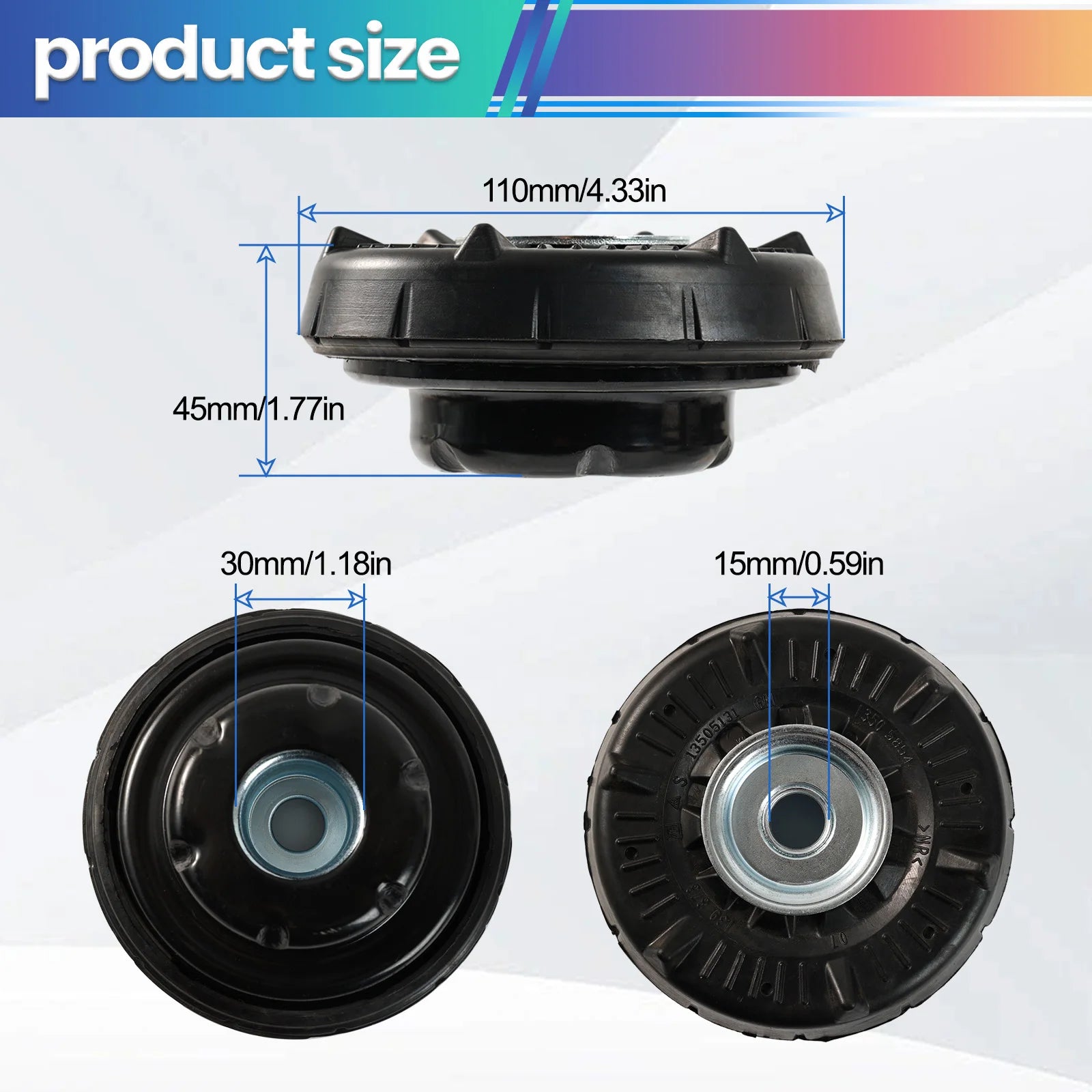 Front Shock Absorber Bearing Suspension Top Rubber For Chevrolet Cruze Opel Astra J Cascada Vauxhall Zafira Holden 13505131 2PCS