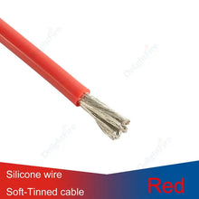 Carregar imagem no visualizador da galeria, Solar Panel Electrical Wire Red Black Heat Resistant Silicone Cable 24 22 20 18 16 14 12 10 8 6 4 awg gauge for Car Auto Battery

