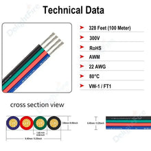 Carregar imagem no visualizador da galeria, 2 3 5 6 4Pin Electric Cable 22 20 18AWG PVC Tinned Copper Wire Electrical Wire For LED Strip Speaker Fan Lights Solar Panel DIY
