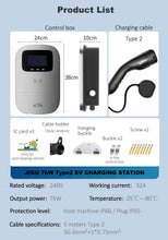 Carregar imagem no visualizador da galeria, Ships from Brazil Smart 7kW EV Charger Electric vehicle charging station Type 2 Wallbox Electric Car AC Charger 110V 127V 220V
