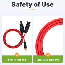Carregar imagem no visualizador da galeria, XT60 Solar Cable 12AWG PV Extension Wire with XT60 Connector for Solar Panel Power System Drone ﻿
