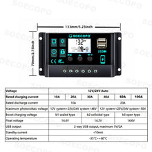 Carregar imagem no visualizador da galeria, 6000W  Solar System Complete Kit 12V To 110V/220V 100A Controller 300W Panel Off-Grid Inverter System for Home/Camping Backup
