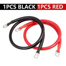 Carregar imagem no visualizador da galeria, Battery Inverter Cable Set 8/ 6/4AWG with Terminals 20/30/40/50/60/100CM Stranded RV Copper Cord Solar Power Connection Wire
